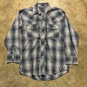 Vintage 80s Salmon River Traders Pattern Pearl Snap Shirt